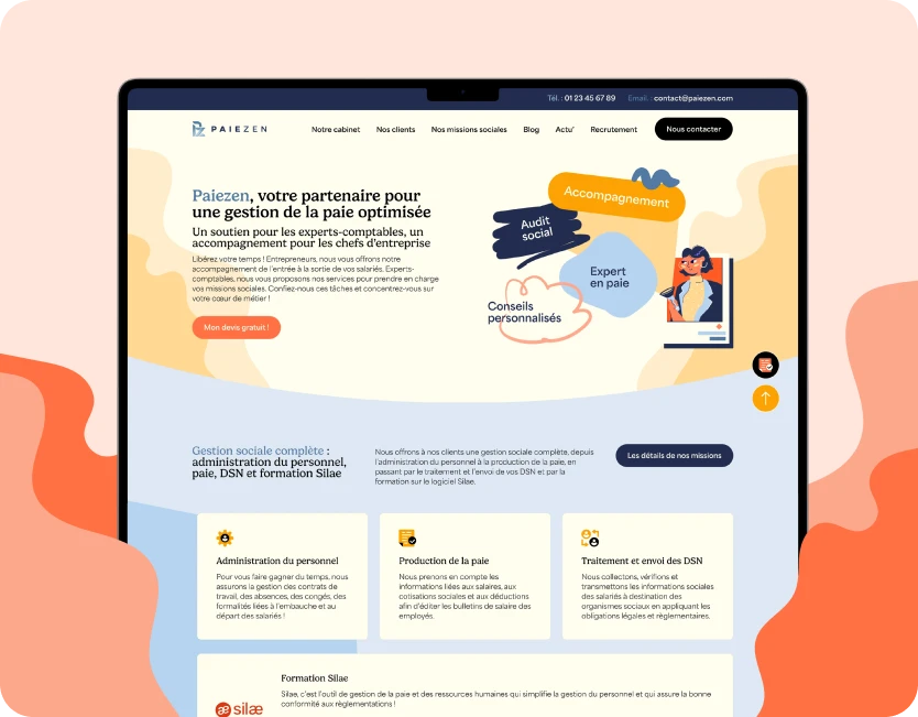 Un site internet à deux faces pour le cabinet Paiezen !