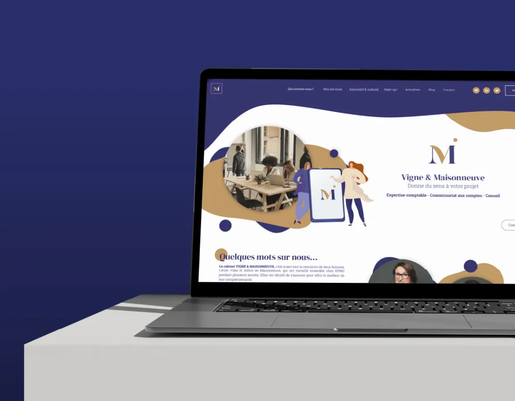Un site internet professionnel et féminin pour le cabinet Vigne & Maisonneuve